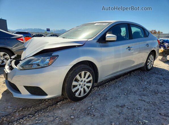 3N1AB7AP5HL657039 2017 NISSAN SENTRA Silver წინა მარცხენა ხედი სამი მეოთხედიდან