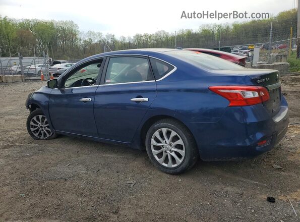 3N1AB7AP5JY217718 2018 NISSAN SENTRA Blue Trasero izquierdo