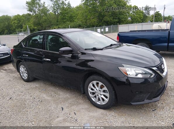 3N1AB7AP5KY284451 2019 NISSAN SENTRA Black უკანა სალონის ხედი