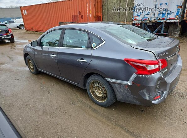 3N1AB7AP5KY317707 2019 NISSAN SENTRA Gray Trasero izquierdo
