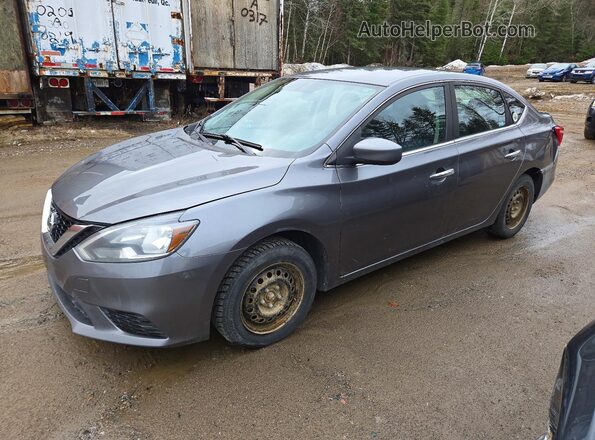 3N1AB7AP5KY317707 2019 NISSAN SENTRA Gray Vista tres cuartos delantera izquierda