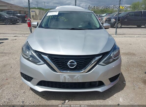 3N1AB7AP5KY328982 2019 NISSAN SENTRA Silver Սարքավորումների վահանակի տեսք