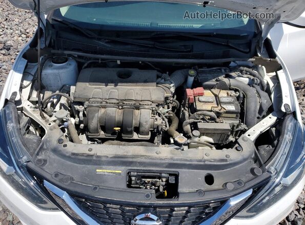3N1AB7AP5KY348469 2019 NISSAN SENTRA White Widok wnętrza z tyłu
