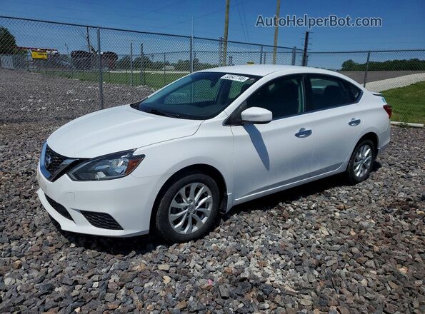 3N1AB7AP5KY348469 2019 NISSAN SENTRA White Przód lewy