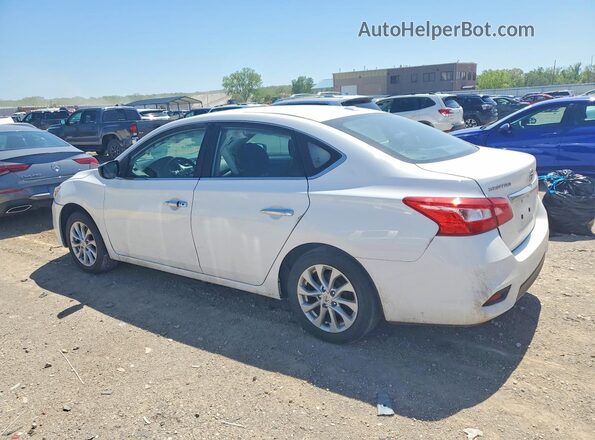 3N1AB7AP5KY448412 2019 NISSAN SENTRA Белый Задняя левая четверть