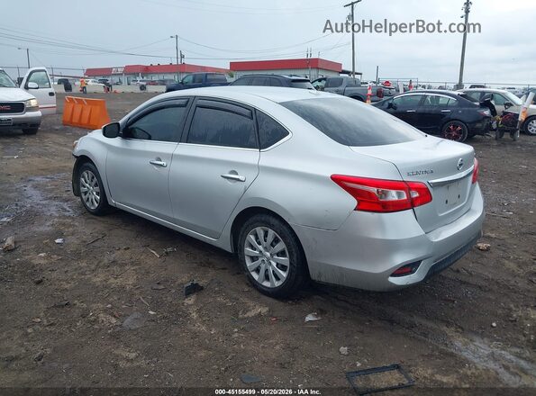 3N1AB7AP6HL653727 2017 NISSAN SENTRA Серебряный Задняя левая четверть