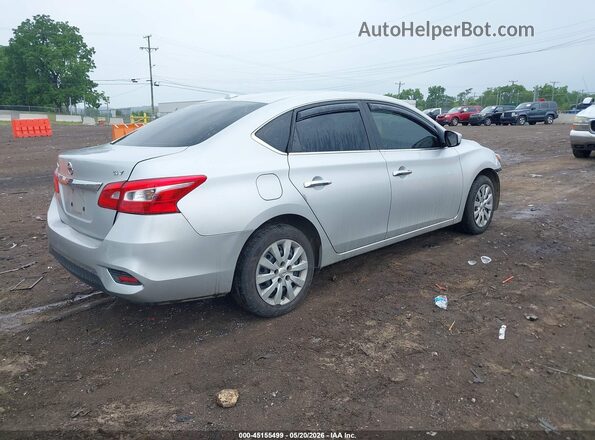 3N1AB7AP6HL653727 2017 NISSAN SENTRA Серебряный Задняя правая четверть