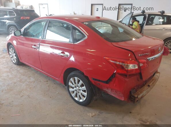 3N1AB7AP6HL671046 2017 NISSAN SENTRA Красный Задняя левая четверть