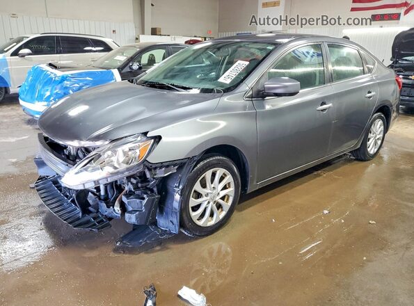 3N1AB7AP6JL642281 2018 NISSAN SENTRA Gray წინა მარცხენა ხედი სამი მეოთხედიდან