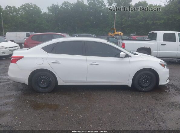3N1AB7AP6KY214814 2019 NISSAN SENTRA White Widok wnętrza z tyłu