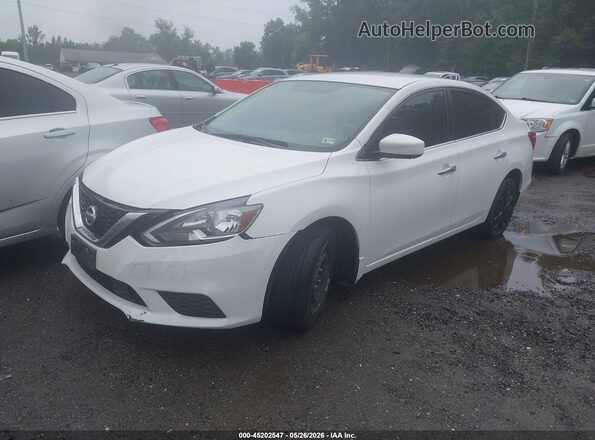 3N1AB7AP6KY214814 2019 NISSAN SENTRA White Przód lewy