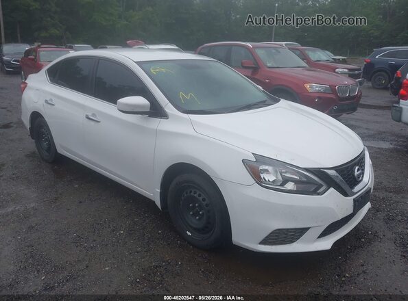 3N1AB7AP6KY214814 2019 NISSAN SENTRA White Przód prawy