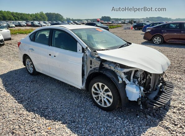 3N1AB7AP6KY235291 2019 NISSAN SENTRA White Delantero derecho
