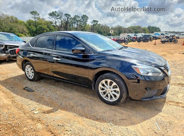 3N1AB7AP6KY349372 2019 NISSAN SENTRA Черный Передняя правая четверть