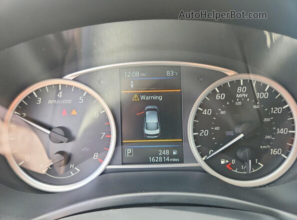 3N1AB7AP6KY349372 2019 NISSAN SENTRA Черный Вид щитка приборов