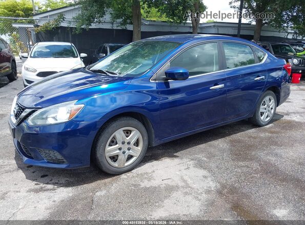 3N1AB7AP7GL637390 2016 NISSAN SENTRA Blue Vista tres cuartos delantera izquierda
