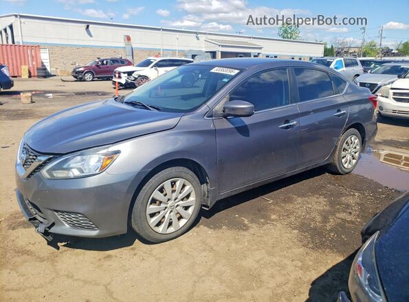 3N1AB7AP7GL650673 2016 NISSAN SENTRA Серый Передняя левая четверть