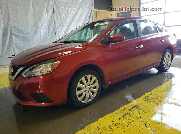 3N1AB7AP7GL658515 2016 NISSAN SENTRA Red Առջևի ձախ երեք քառորդ տեսարան