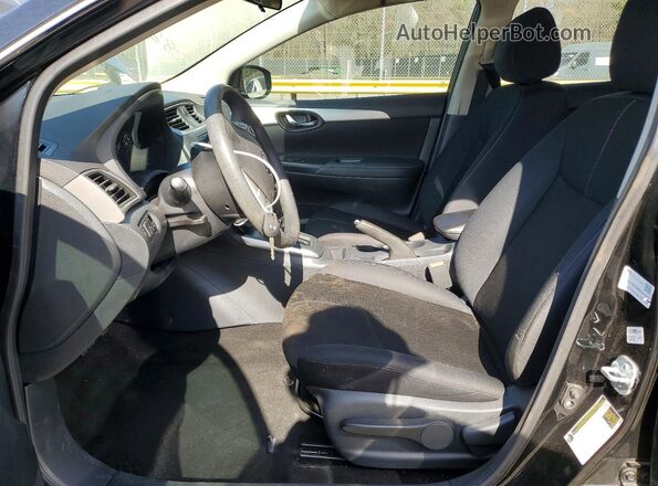 3N1AB7AP7HY223711 2017 NISSAN SENTRA Black Вид салону спереду