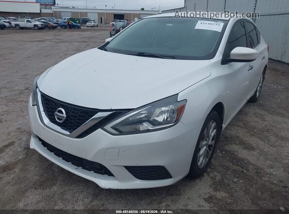 3N1AB7AP7JY268959 2018 NISSAN SENTRA White წინა მარცხენა ხედი სამი მეოთხედიდან