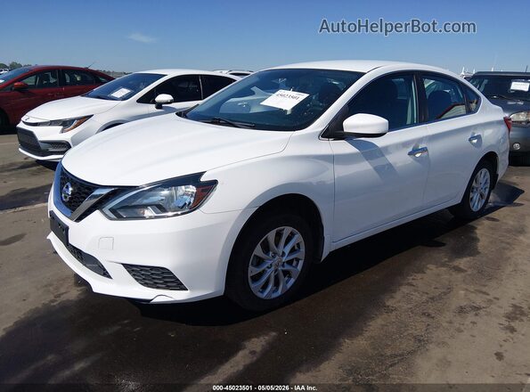 3N1AB7AP7KY219780 2019 NISSAN SENTRA White Przód lewy