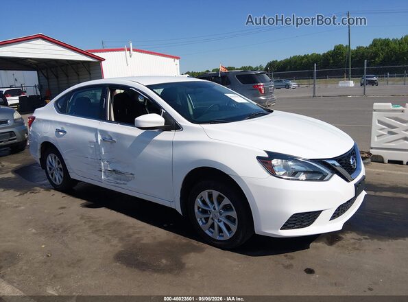 3N1AB7AP7KY219780 2019 NISSAN SENTRA White Przód prawy