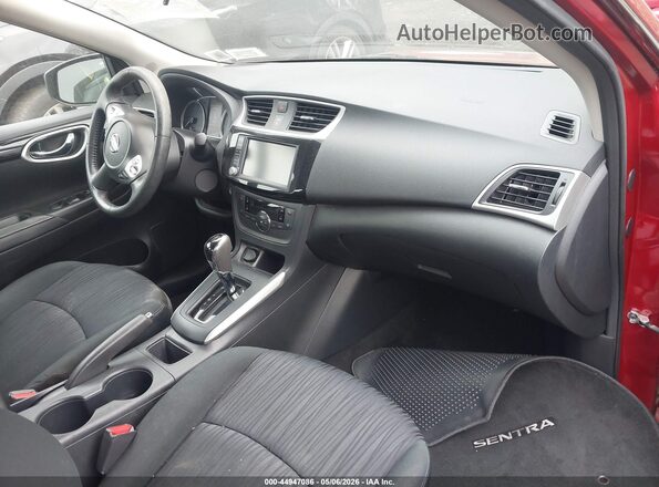 3N1AB7AP7KY300133 2019 NISSAN SENTRA Красный Вид салона спереди