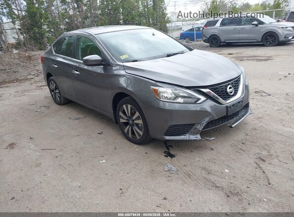 3N1AB7AP7KY380985 2019 NISSAN SENTRA Серый Передняя правая четверть