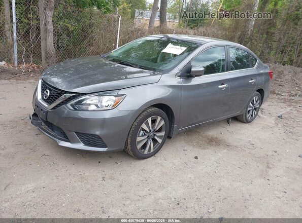 3N1AB7AP7KY380985 2019 NISSAN SENTRA Серый Передняя левая четверть