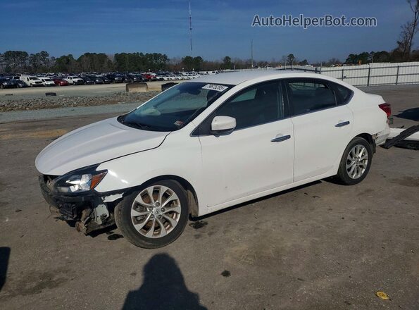 3N1AB7AP7KY455362 2019 NISSAN SENTRA White Przód lewy