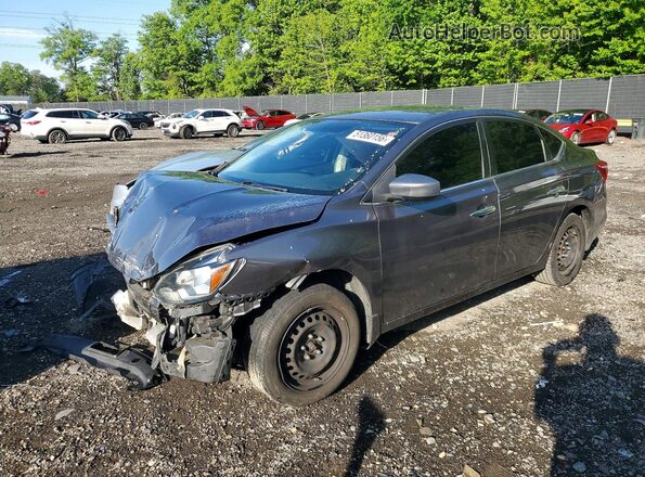3N1AB7AP8GL661326 2016 NISSAN SENTRA Gray Առջևի ձախ երեք քառորդ տեսարան