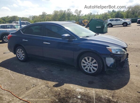 3N1AB7AP8GY237129 2016 NISSAN SENTRA Синий Передняя правая четверть