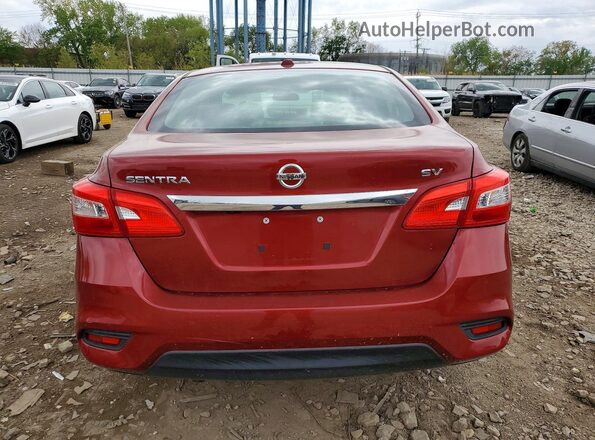3N1AB7AP8GY247045 2016 NISSAN SENTRA Красный Вид сзади