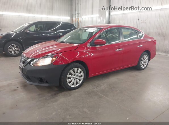 3N1AB7AP8HL699561 2017 NISSAN SENTRA Red Przód lewy
