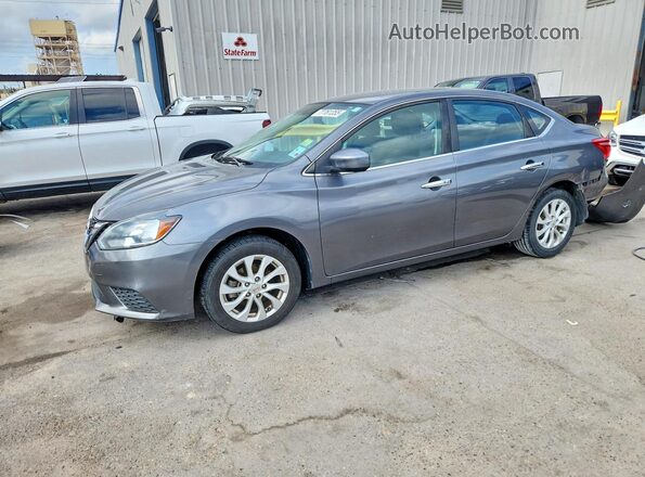 3N1AB7AP8JL638135 2018 NISSAN SENTRA Серый Передняя левая четверть