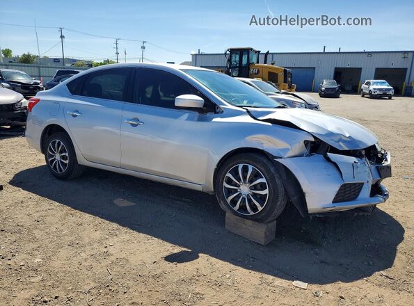 3N1AB7AP8JY332507 2018 NISSAN SENTRA Silver Przód prawy