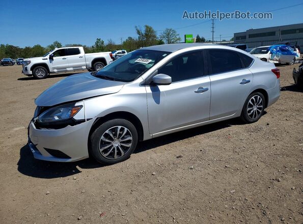 3N1AB7AP8JY332507 2018 NISSAN SENTRA Silver Przód lewy