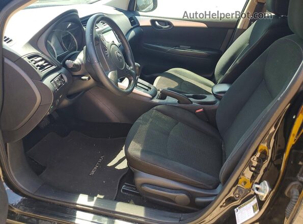 3N1AB7AP8KY321198 2019 NISSAN SENTRA Black Front interior view