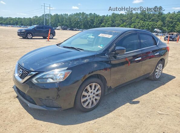 3N1AB7AP8KY321198 2019 NISSAN SENTRA Black Front left