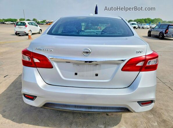 3N1AB7AP8KY425612 2019 NISSAN SENTRA Silver უკანა ხედი