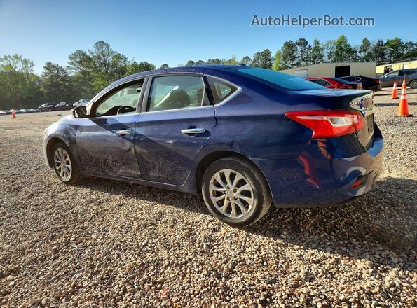 3N1AB7AP8KY435900 2019 NISSAN SENTRA Blue Trasero izquierdo