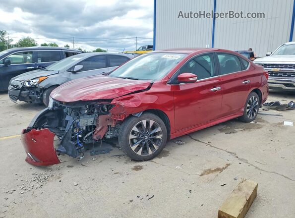 3N1AB7AP9KY219148 2019 NISSAN SENTRA Red Przód lewy
