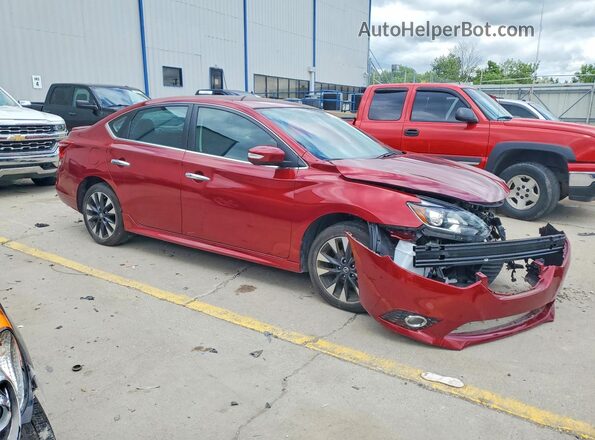 3N1AB7AP9KY219148 2019 NISSAN SENTRA Red Przód prawy