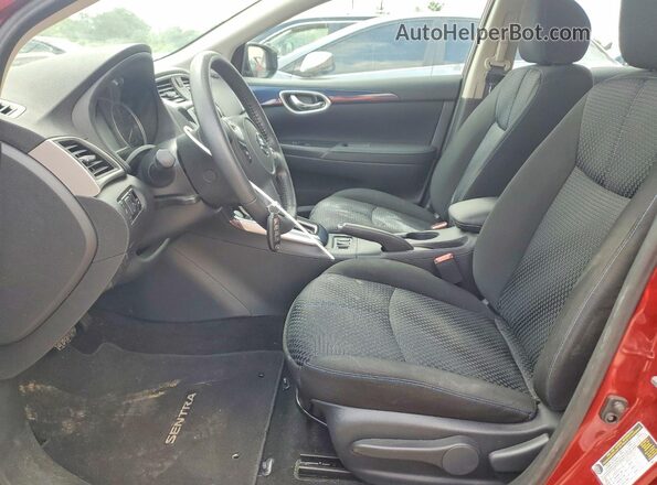3N1AB7AP9KY219148 2019 NISSAN SENTRA Red Widok wnętrza z przodu