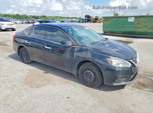3N1AB7AP9KY277874 2019 NISSAN SENTRA Черный Передняя правая четверть