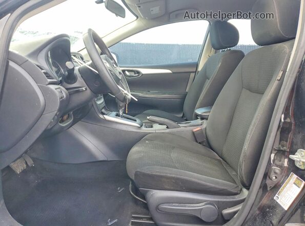 3N1AB7AP9KY277874 2019 NISSAN SENTRA Черный Вид салона спереди