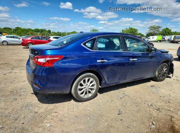 3N1AB7AP9KY298479 2019 NISSAN SENTRA Blue Tył prawy