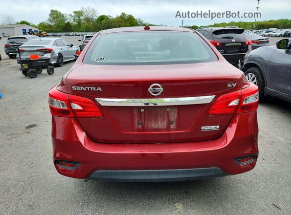 3N1AB7AP9KY318407 2019 NISSAN SENTRA Red Rear view