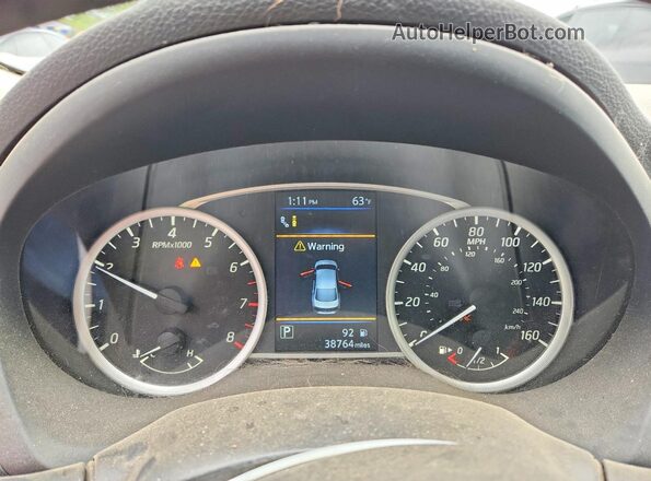 3N1AB7AP9KY318407 2019 NISSAN SENTRA Red Instrument cluster view