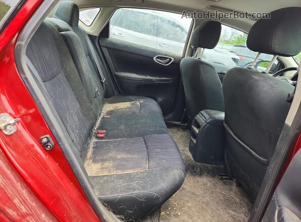 3N1AB7AP9KY318407 2019 NISSAN SENTRA Red Rear seats view